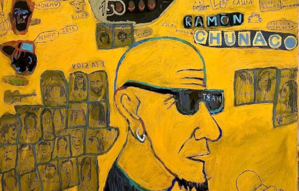 Ramón Chunaco, 2020. Akryl, olejový pastel a koláž na plátně. 80 x 80 cm. 1000 €